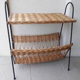 Wicker side table