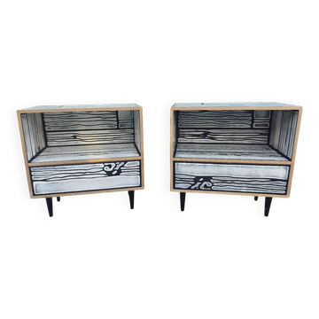 Pair of bedside tables WrongWoods – Sebastian Wrong & Richard Woods