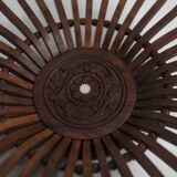 Handcrafted fruit dish 1960 solid wood unique piece