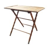 Table pliante imitation bambou