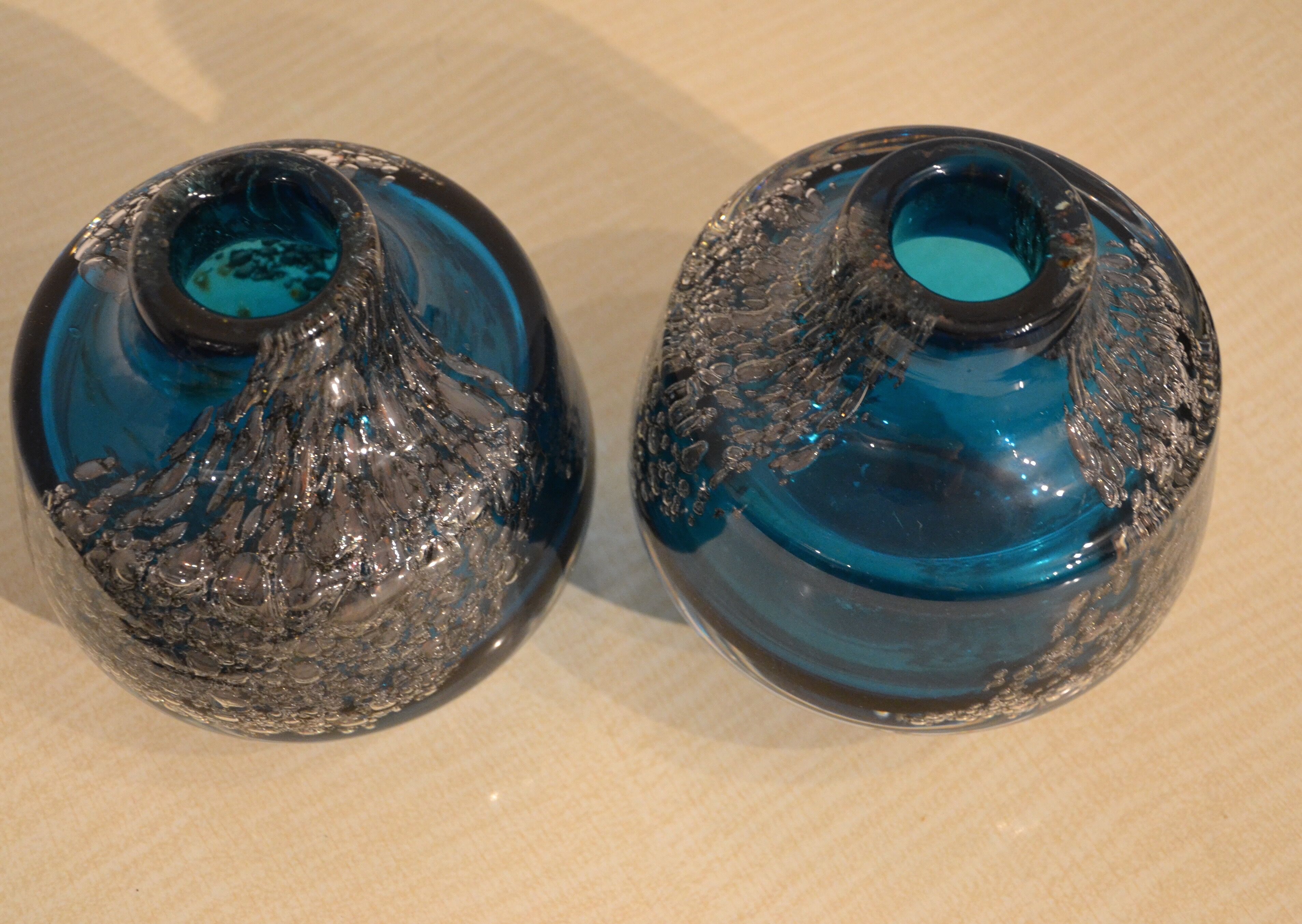 Vase Florida en verre bleu