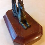 Bronze and marble paper press