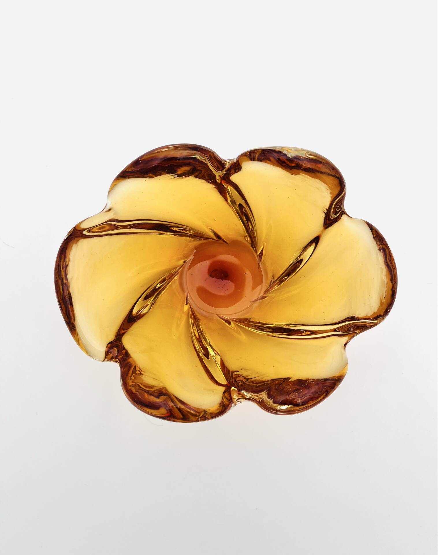 Ashtray - Morano Sommerso - Amber - 1960