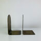 Pair of minimalist vintage raw brass bookends