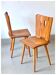 Vintage brutalist pine chairs