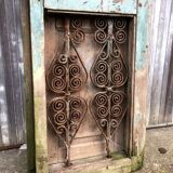 Old patinated teak door