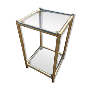 Guéridon carré faux - bambou