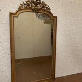 Louis XVI style mirror in wood and gilded stucco XIX century