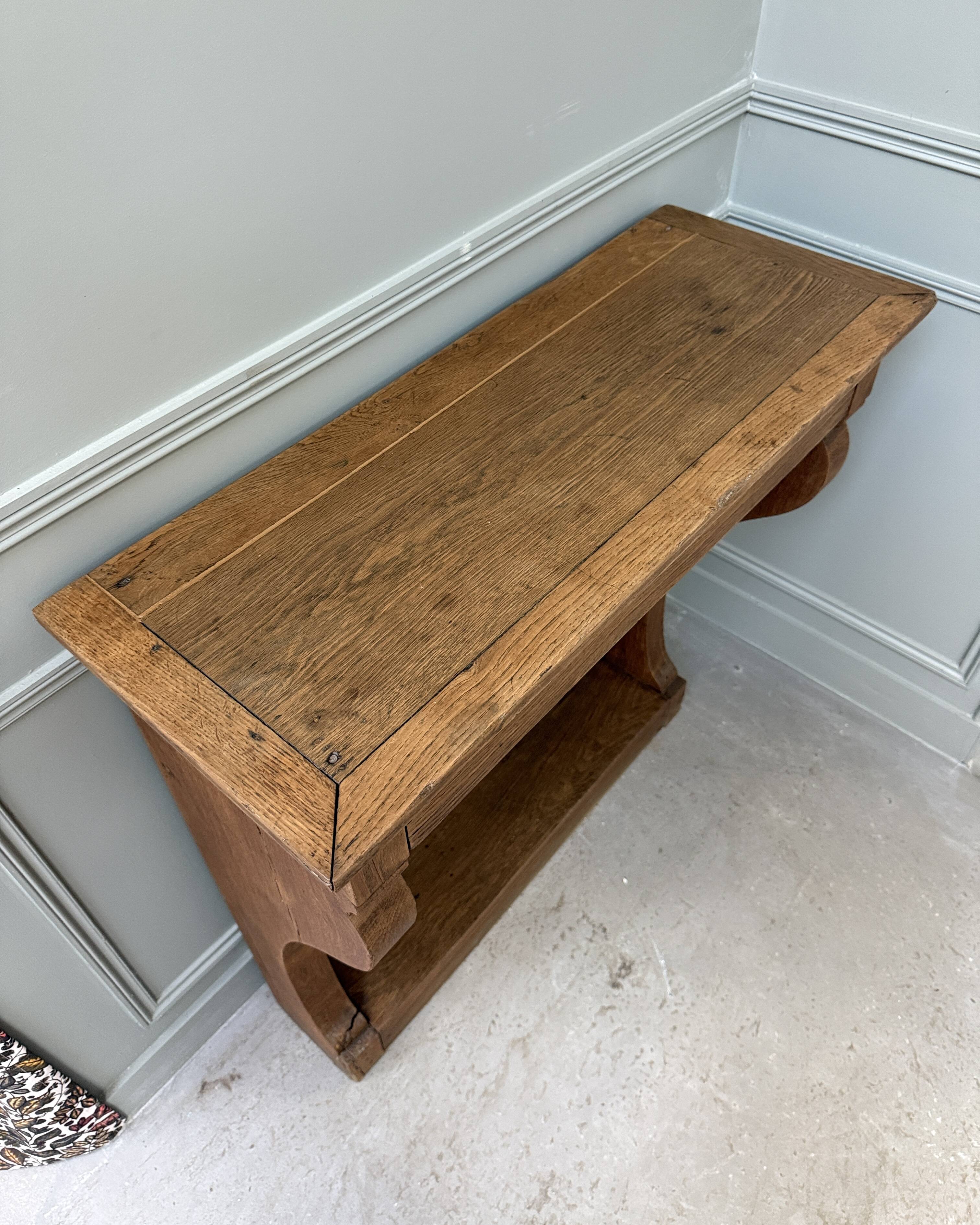 Console ancienne en chêne massif (rénovée)