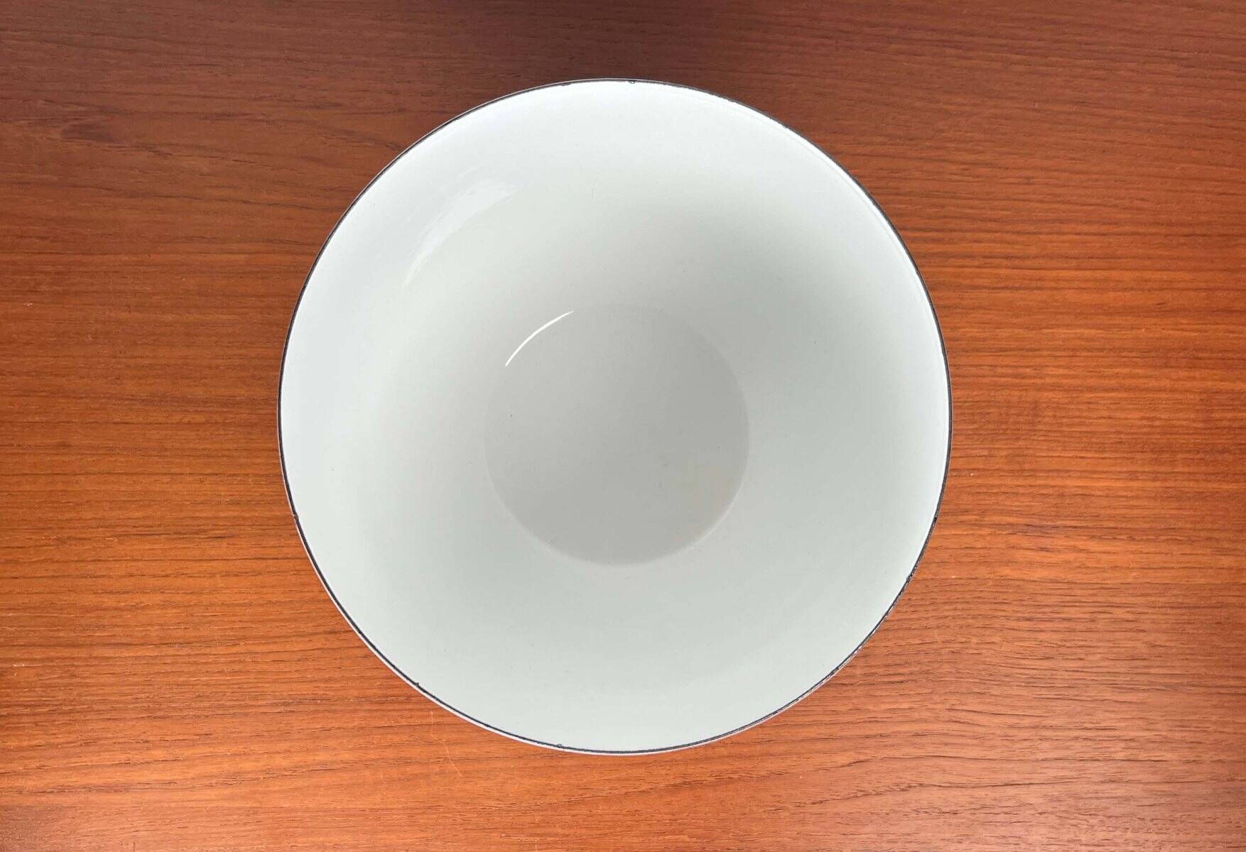 Mid-Century Modern Danish Large White Enamel Bowl, 1960s