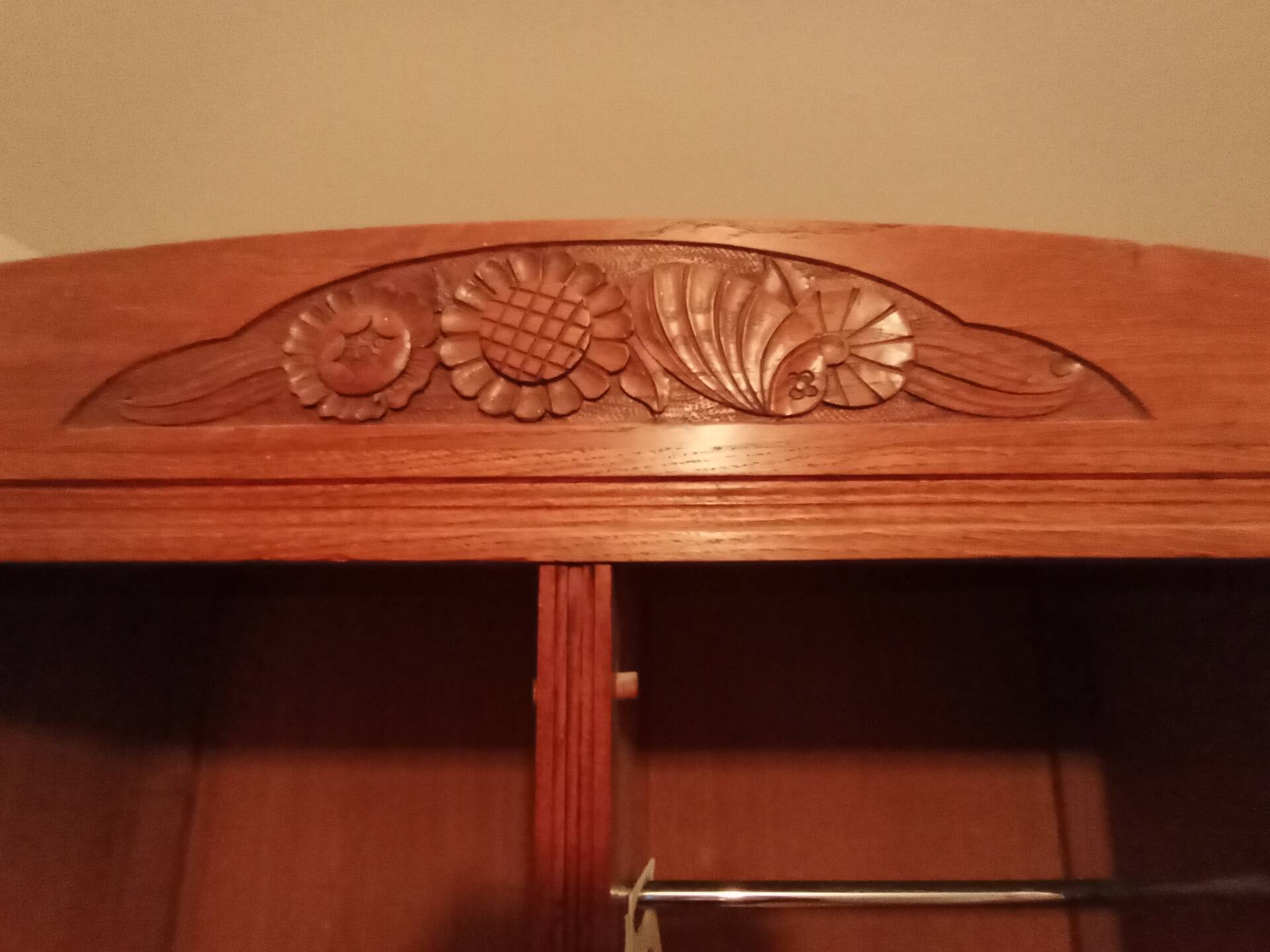Parisian Art Deco wardrobe in solid oak