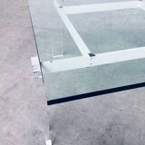 Danish Poul Kjaerholm Style Metal, Acrylic Glass & Glass Coffee Table, 1960s