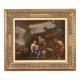18th century Italian landscape painting with family scene