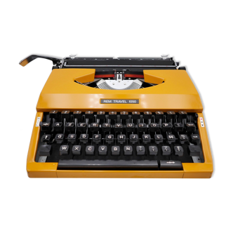 Machine à écrire Rem Travel 1050 curry révisée ruban neuf