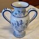 Vase amphore bleu de Nevers Montagnon