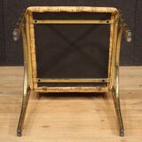 Six Italian design chairs in golden metal