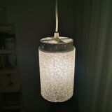 Vintage 60s minimalist white hanging lamp