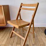 vintage beech wood folding chair from the 70s