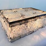 Rare glass flush mount by Kamenicky Senov, 1970s / Czechoslovakia