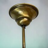 Regency glas pendant with ornate brass crown