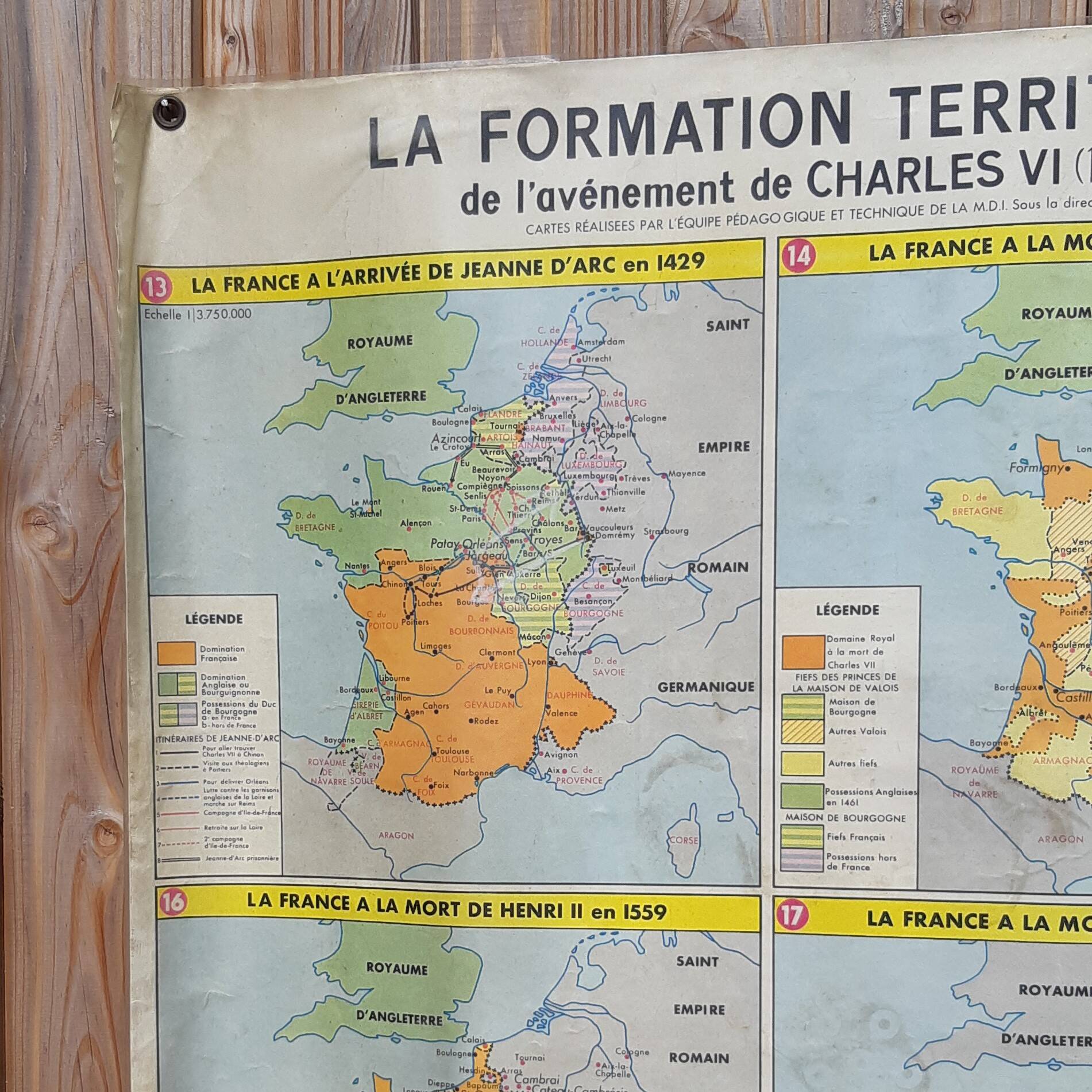 MDI school map "The territorial formation of France"