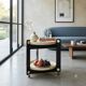 Vintage Guzzini kitchen dessert trolley, design by Luigi Massoni, Italy, 1970s.