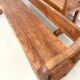 Pair of communal benches in solid oak, 1950s.