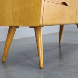 1960s Chest of Drawers with Glass Shelf ,Czechoslovakia