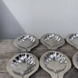 8 coupelles coquillage en inox