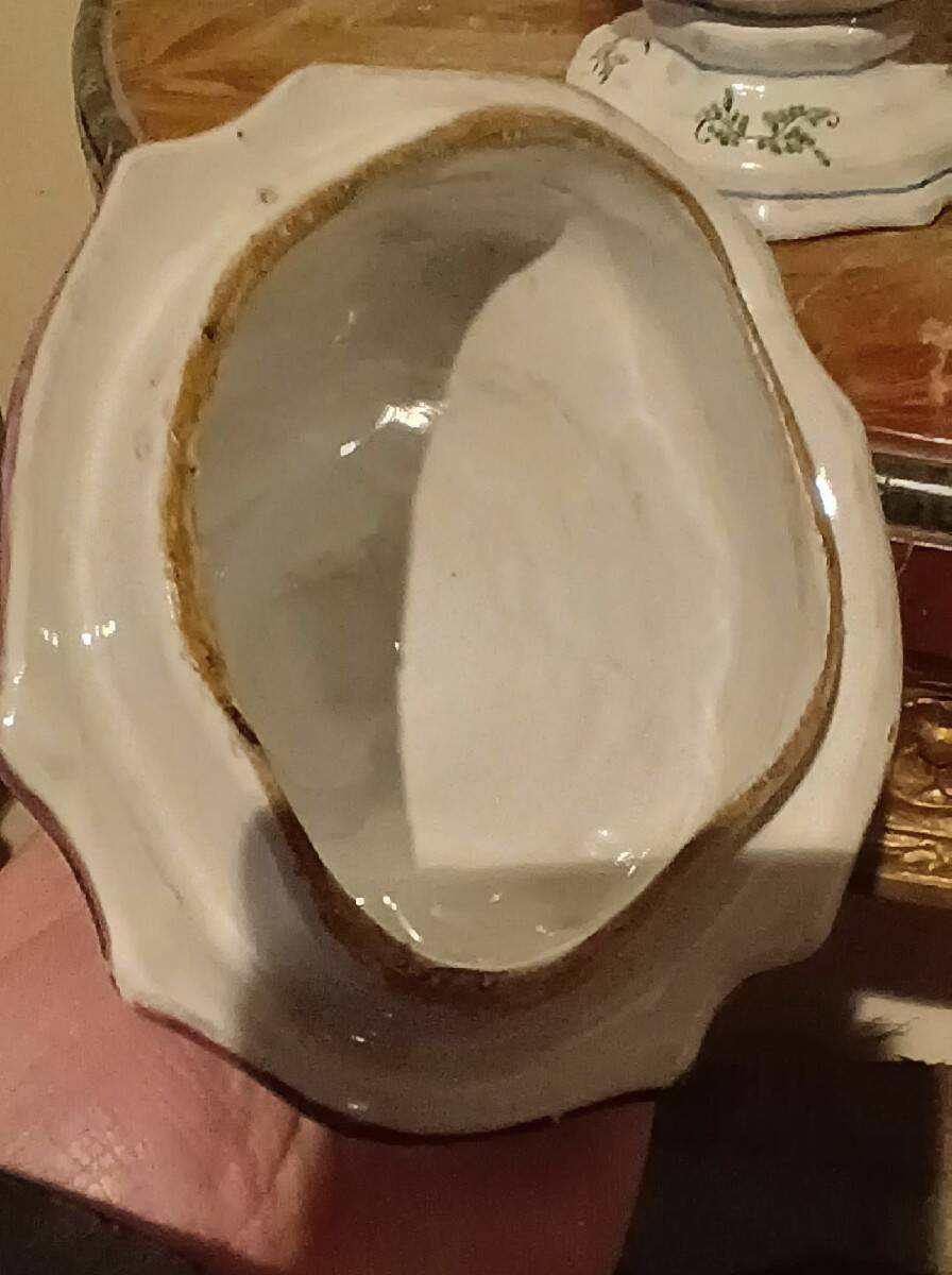 Pair of decorated earthenware vases, 18th century, France