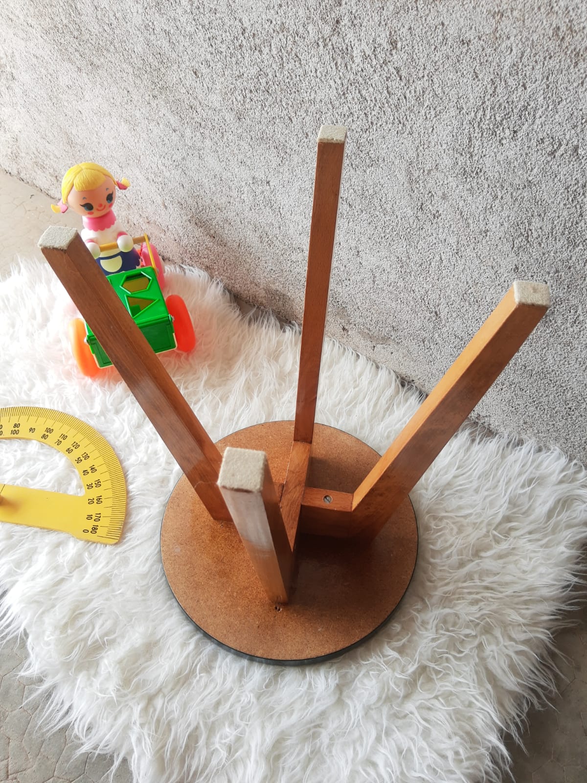 Round stool formica 50-60s vintage