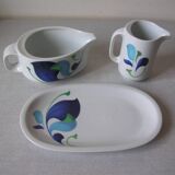 Ancienne vaisselle années 1970/80 CNP Berry saucier pot à lait plat/beurrier  rétro vintage