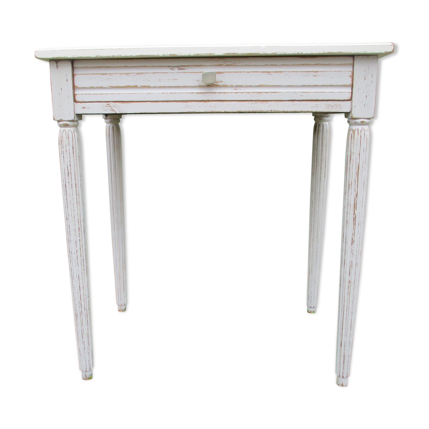 Side table 1900s restyled patinated gray