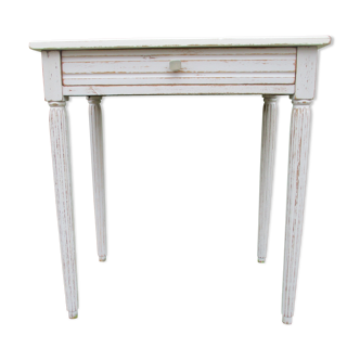Side table 1900s restyled patinated gray
