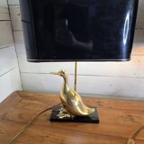 Paire de lampes canard en laiton des années 70