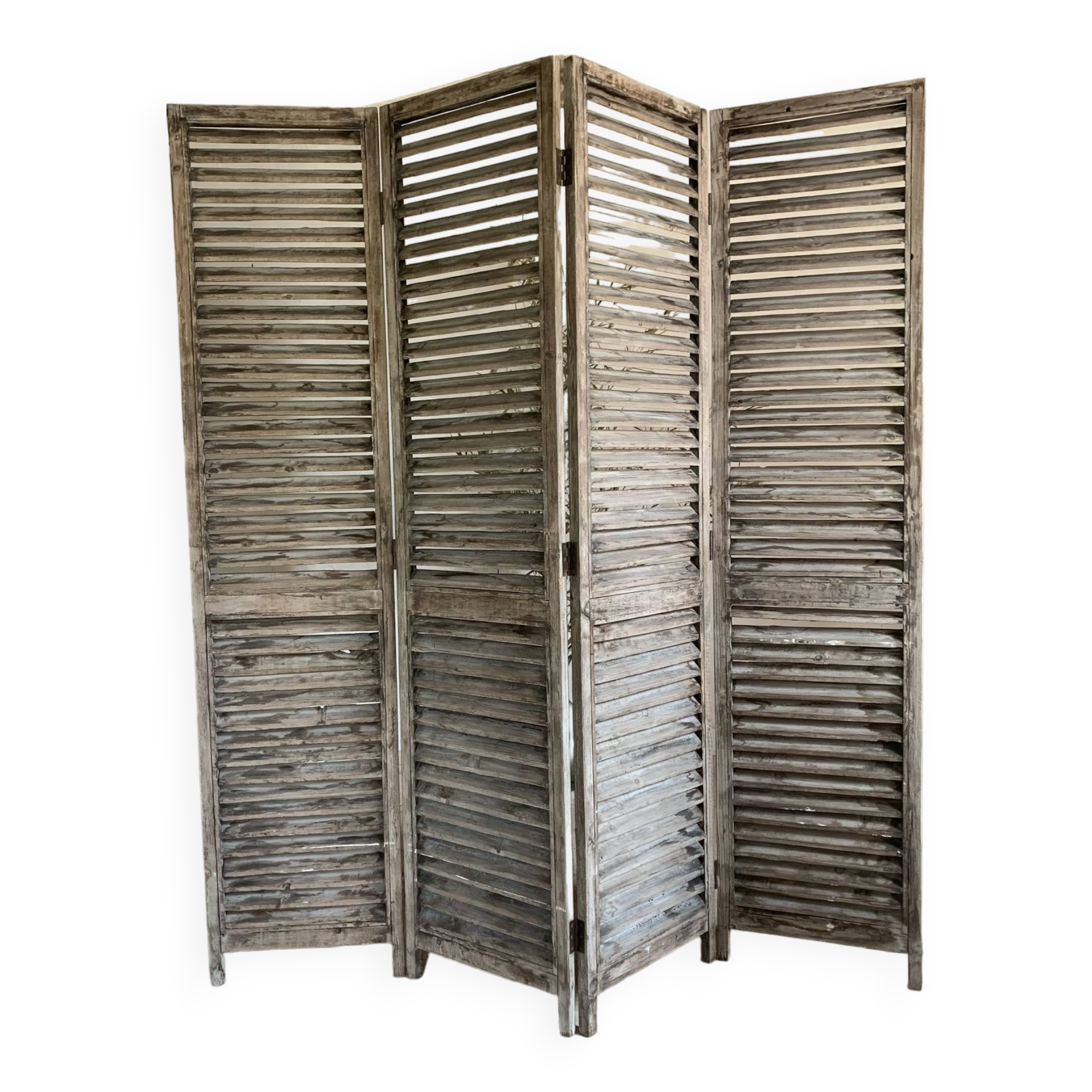 Vintage louvered slat screen