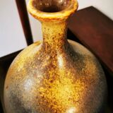 Vintage stoneware ball vase by Daniel Cassiet from 1972