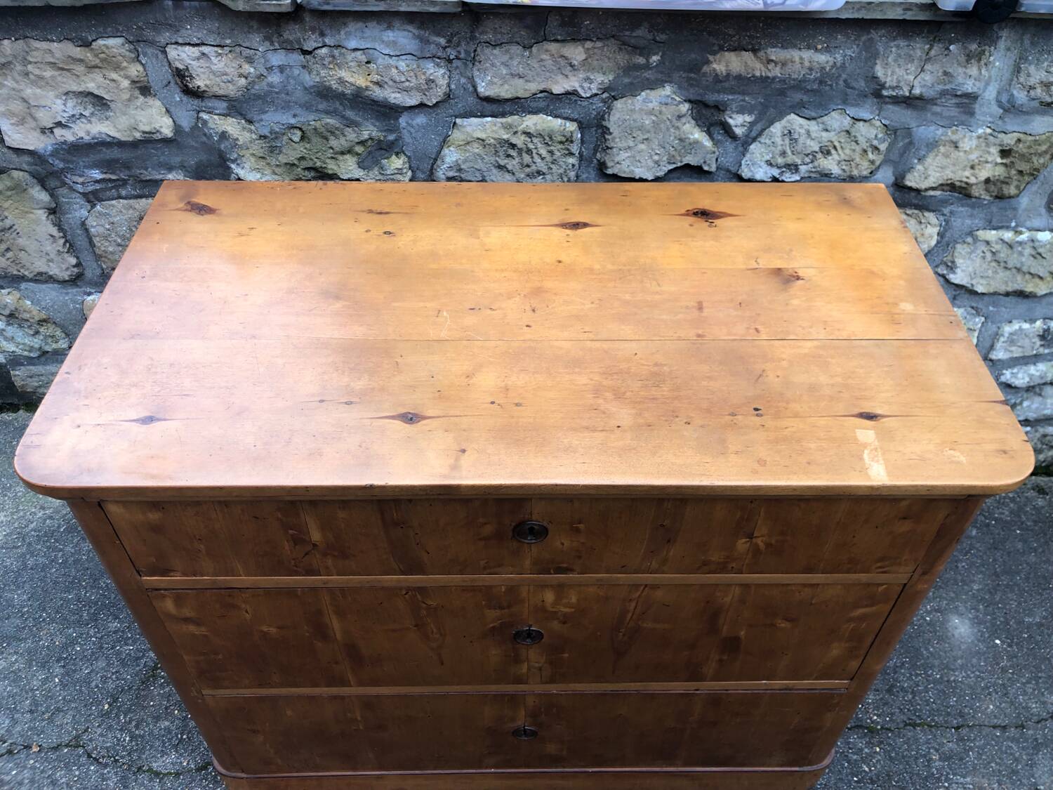 Vintage solid wood chest of drawers