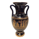 Miniature vase in cobalt blue and 24k gold.