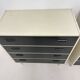 Set of 2 black and white chests of drawers, 1970s