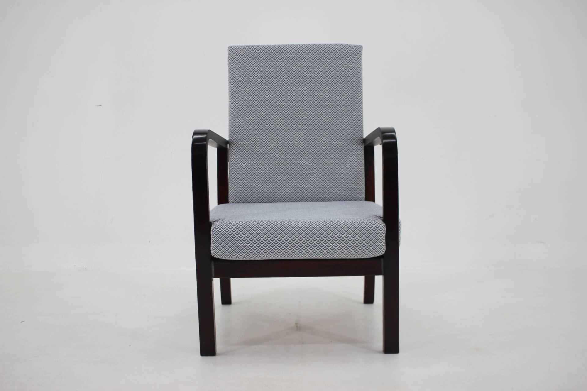 1940s Restored Beech Adjustable Armchair ,Czechoslovakia