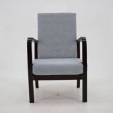 1940s Restored Beech Adjustable Armchair ,Czechoslovakia