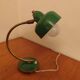 Vintage Scandinavian Art Deco desk lamp from the 40s, golden brass, retro, moon shape, swan neck