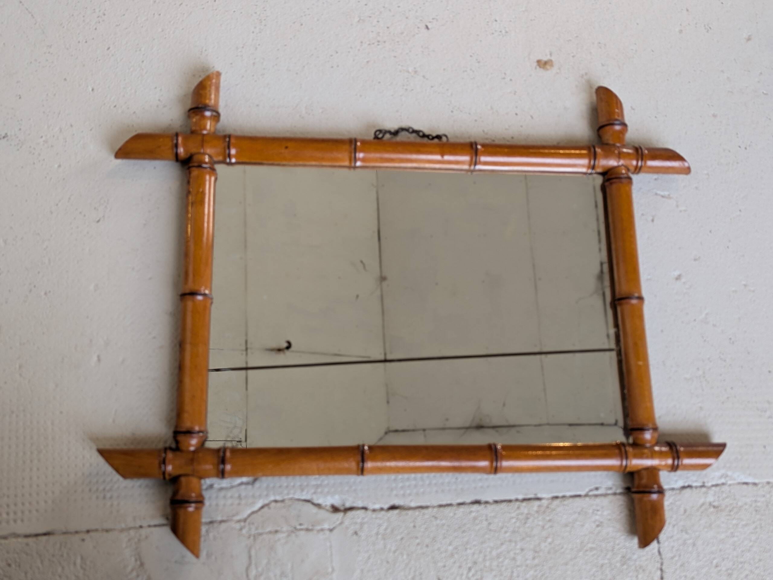 3 bamboo-look mirrors