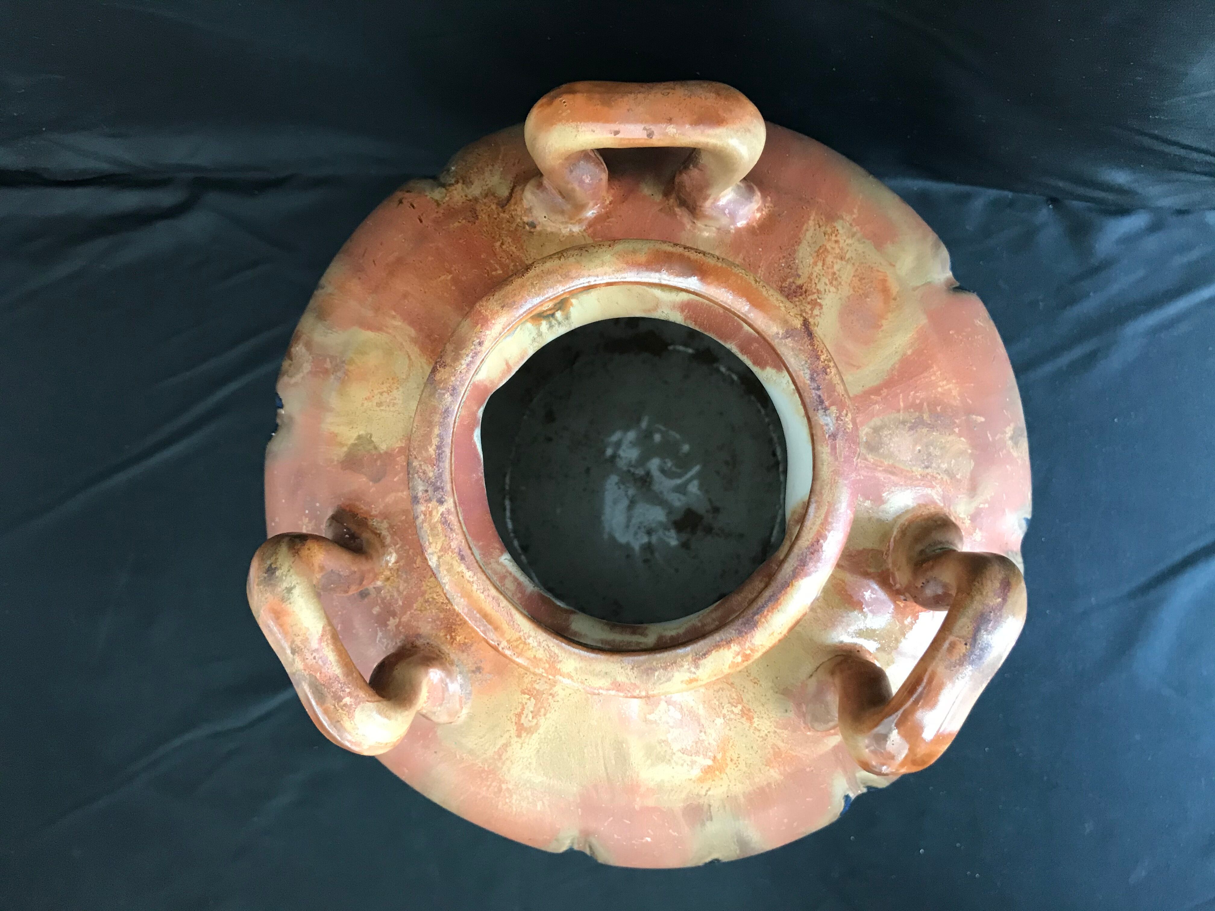 Vase with 3 handles - Gilbert Méténier - Fabrique Méténier à Gannat Art deco - art stoneware