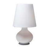 Floor lamp in white opaline glass, 1970's, italy