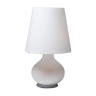 Lampe en verre opalin blanc, années 1970, Italie