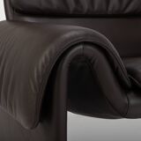 DS-2011 Armchair by De Sede, dark brown leather lounge