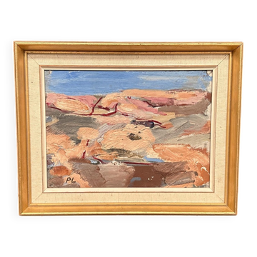 Oil on Panel – “Abstract Composition” by Per Lindekrantz – Vintage