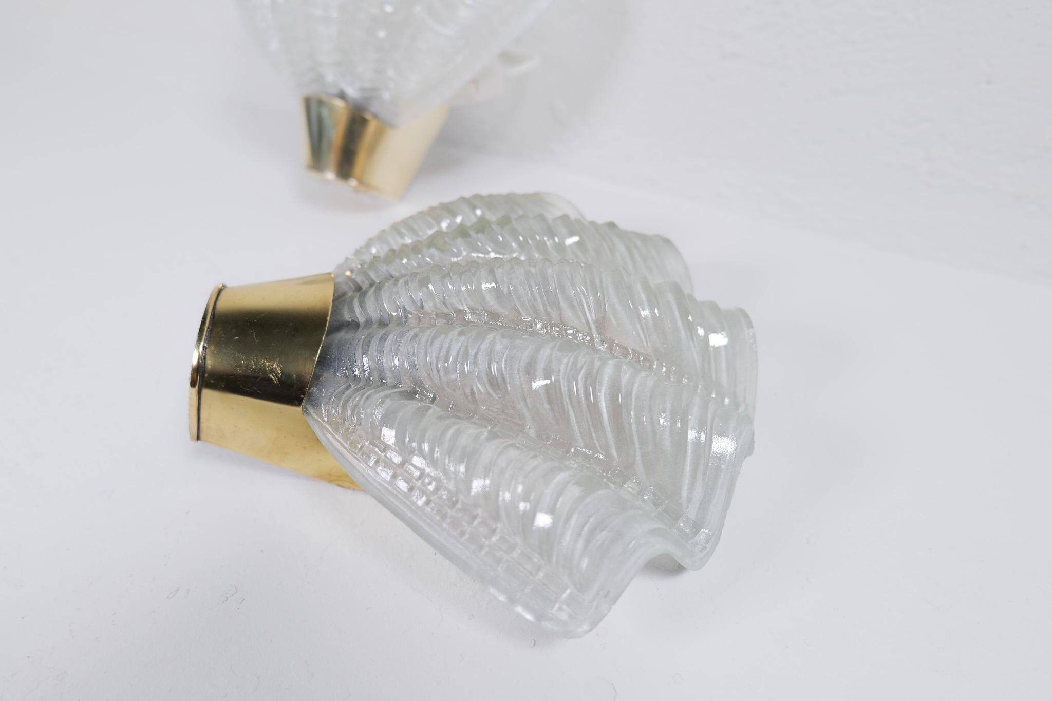 Midcentury Modern wall sconces pair ASEA, "Shell", 1950s, Sweden